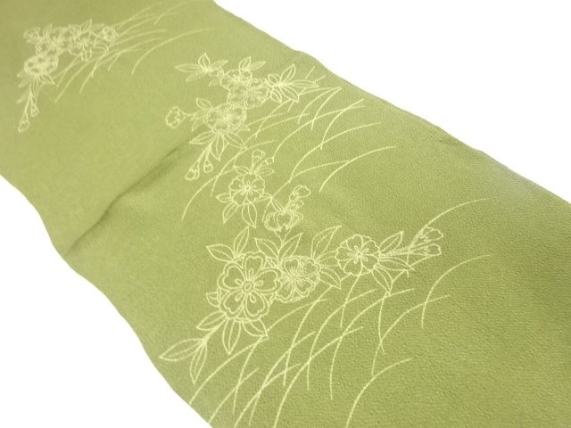 JAPANESE KIMONO / UNUSED CREPE DE CHINE OBIAGE